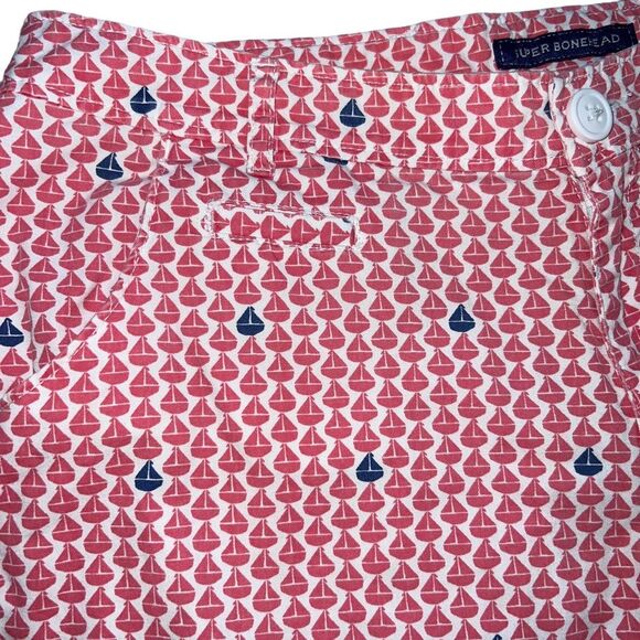 Columbia Super Bonehead Shorts Sailboats Size 8 Cotton Pink Blue Summer Preppy - Picture 6 of 10
